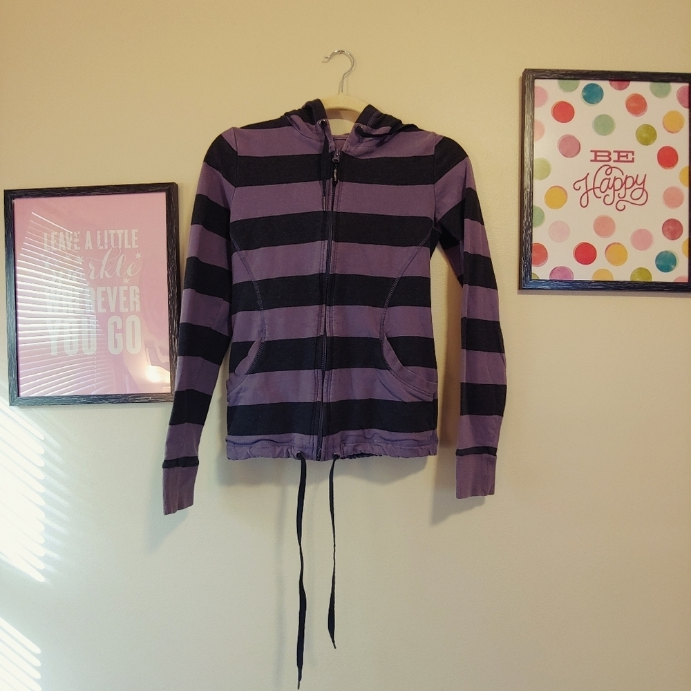 Calvin Klein CK performance striped zip up sweater